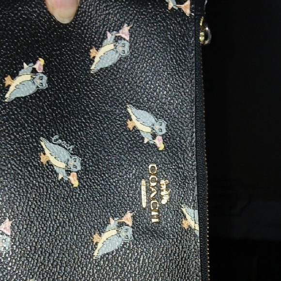 COACH Black Wristlet with Owl Design - Picture 6 of 7